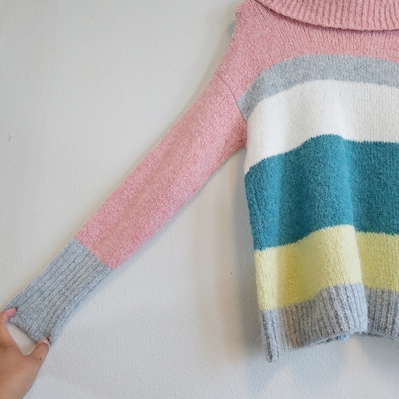 Lou & Gray for Loft Striped Knit Sweater and Mini Skirt Set Sz S Cozy Soft Fall - Picture 5 of 14